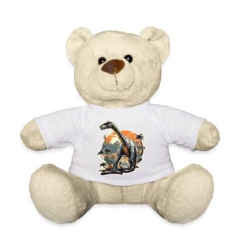 Dinosaure / Animal / Préhistorique / Reptile / Garçons - Nounours - blanc - Devant