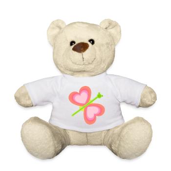 Rétro Vintage Insecte Papillon Papillon Enfant - Nounours - blanc - Devant