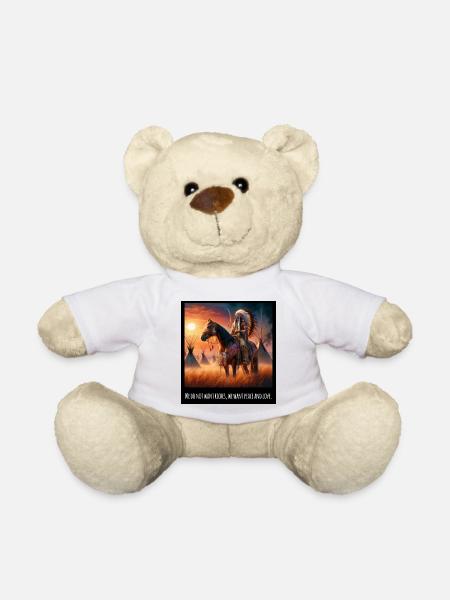 Kunst der amerikanischen Ureinwohner - Teddy - Weiß