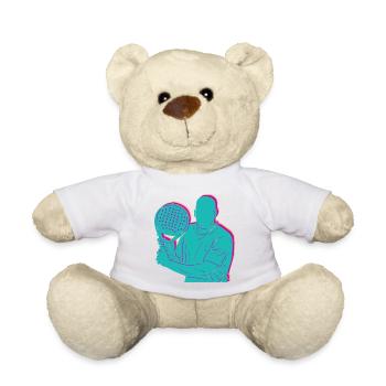 Raquette de padel Tennis Sport I Cadeau - Nounours - blanc - Devant