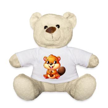 Beaver - Teddy Bear - white - Front