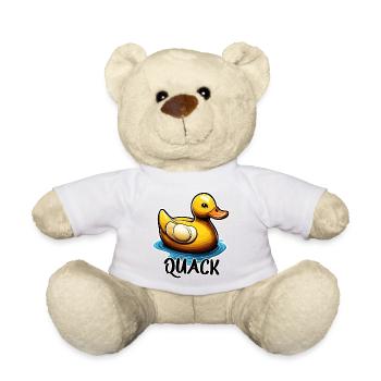 Gummiente / Badeente / Wasser / Badewanne - Teddy - Weiß - Vorne