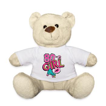 80er Jahre Mädchen Rollschuh - Teddy - Weiß - Vorne