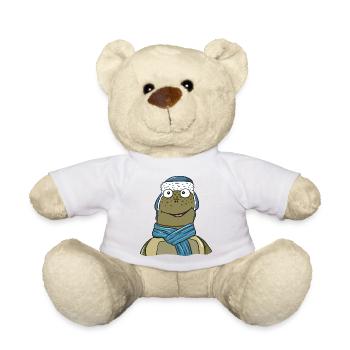Schildkröte im Winter - Teddy - Weiß - Vorne