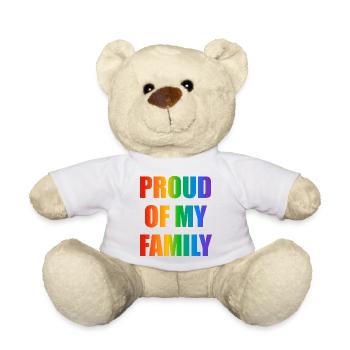 Fière de ma famille - Nounours - blanc - Devant