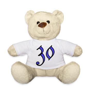 30. 30 JAHRE. 30. JAHRESTAG. 30-JÄHRIGES JUBILÄUM. - Teddy - Weiß - Vorne