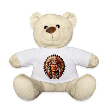 Amerikanischer Indianer Amerikanische Rote Haut - Teddy - Weiß - Vorne