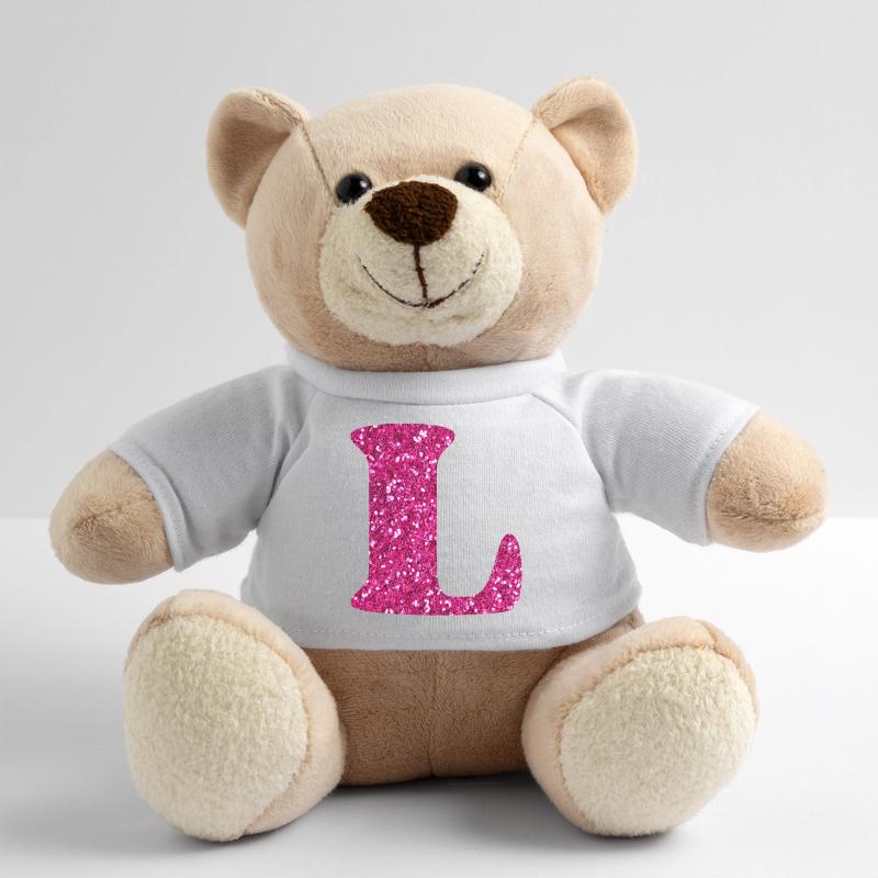 Glitzer rosa Buchstabe l Teddy