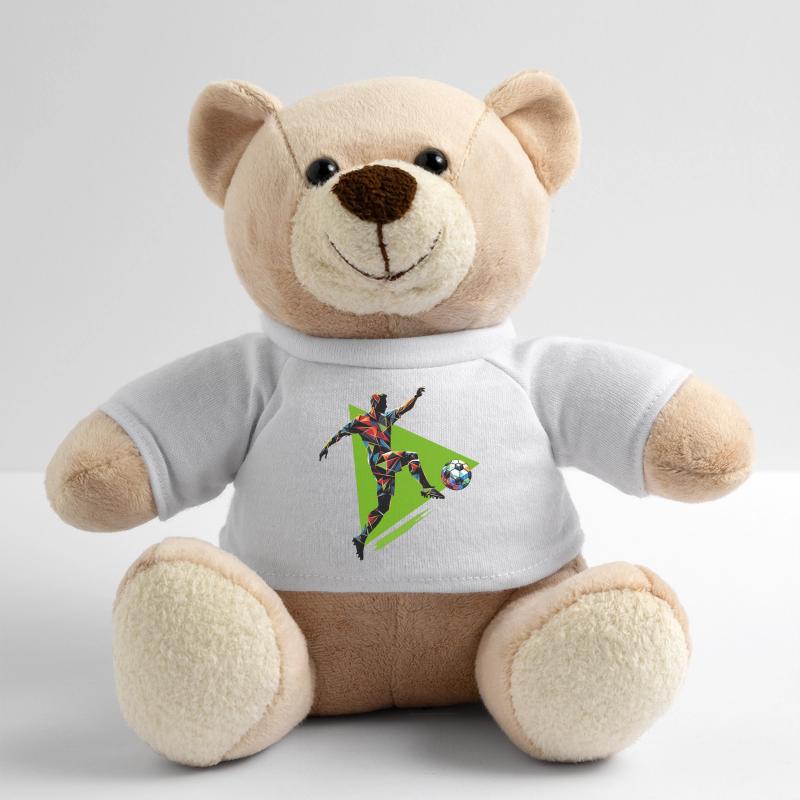 dynamic soccer player playing soccer Teddy Bear