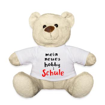 School Back to School Hobby - Teddy Bear - white - Front