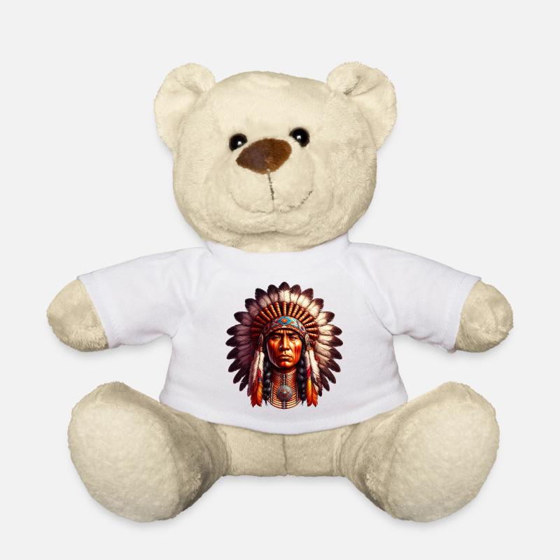 Amérindien Américain - Nounours - blanc