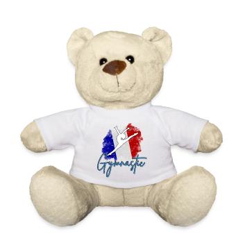 Gymnastique Francaise - French gymnastic sport - Nounours - blanc - Devant