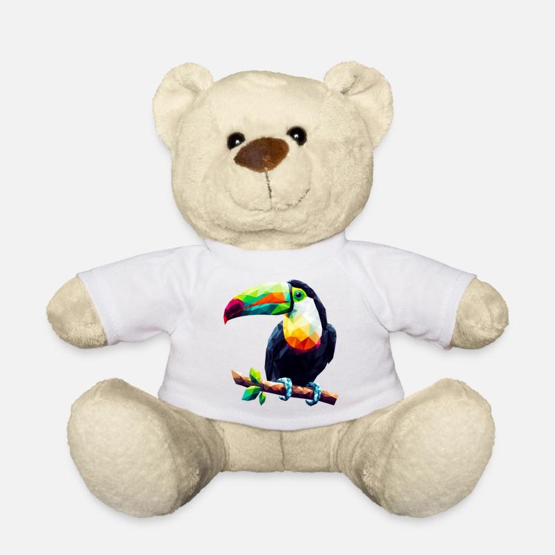 Polygonaler Tukan - Teddy - Weiß