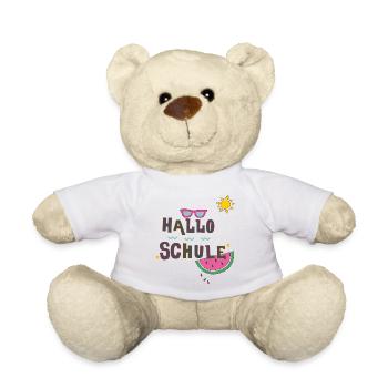 Hello school, school enrollment - Teddy Bear - white - Front