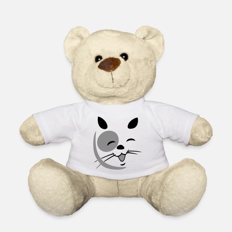 Katzengesicht - Teddy - Weiß