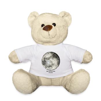 look at the moon, it's free - Teddy Bear - white - Front