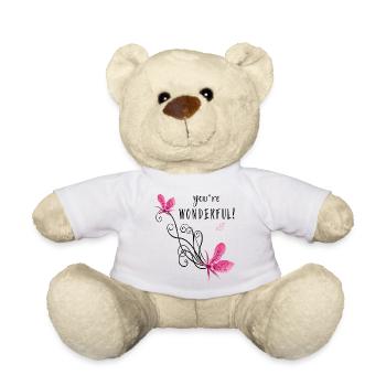 You're wonderful - Teddy Bear - white - Front