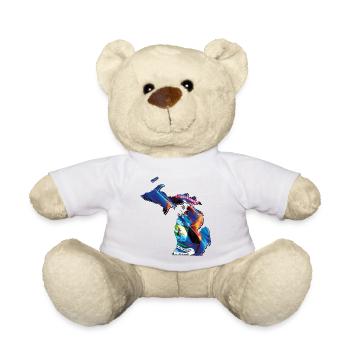 Michigan (United States) | Real Flag | Flag Map - Teddy Bear - white - Front