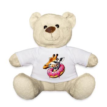 Funny Eye Candy - Girafe avec beignet - Nounours - blanc - Devant