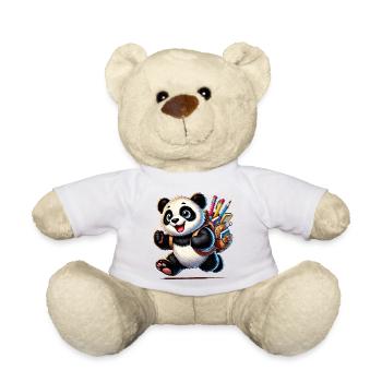 Back to school with Panda:Panda for school beginners - Teddy Bear - white - Front