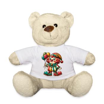 Cheerful colours: Your colourful clown for a good mood - Teddy Bear - white - Front
