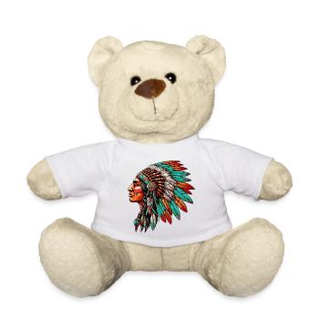 Amerikanischer Indianer Amerikaner - Teddy - Weiß - Vorne