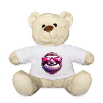 Sloth with Sunglasses - Teddy Bear - white - Front