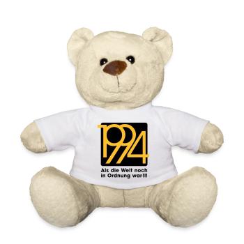 Geboren Jahrgang 1994 war die Welt noch in Ordnung - Teddy - Weiß - Vorne