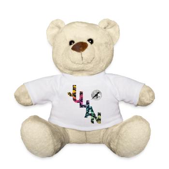JULIAN - Beau prénom de garçon avec dinosaure - Nounours - blanc - Devant