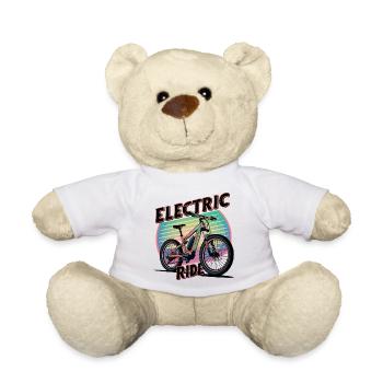 Retro-Elektrofahrrad-Illustration - Teddy - Weiß - Vorne