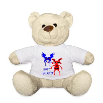 Gruselig-bunte Halloween-Monster - Teddy - Weiß - Vorne