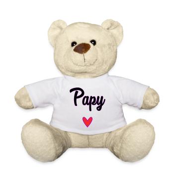 PAPY. PAPA. FÊTE DES PÈRES. BONNE FÊTE PAPA - Nounours - blanc - Devant