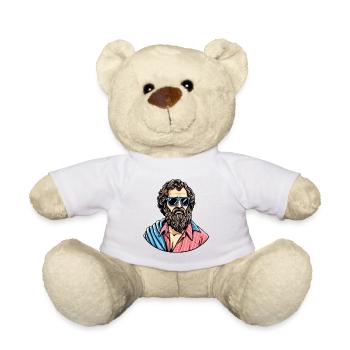 Casual Cool Philosopher Look - Teddy Bear - white - Front