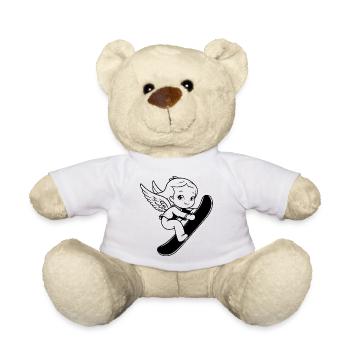 Snowboard Angel - Teddy Bear - white - Front