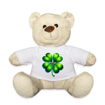 Four-leaf clover - Teddy Bear - white - Front