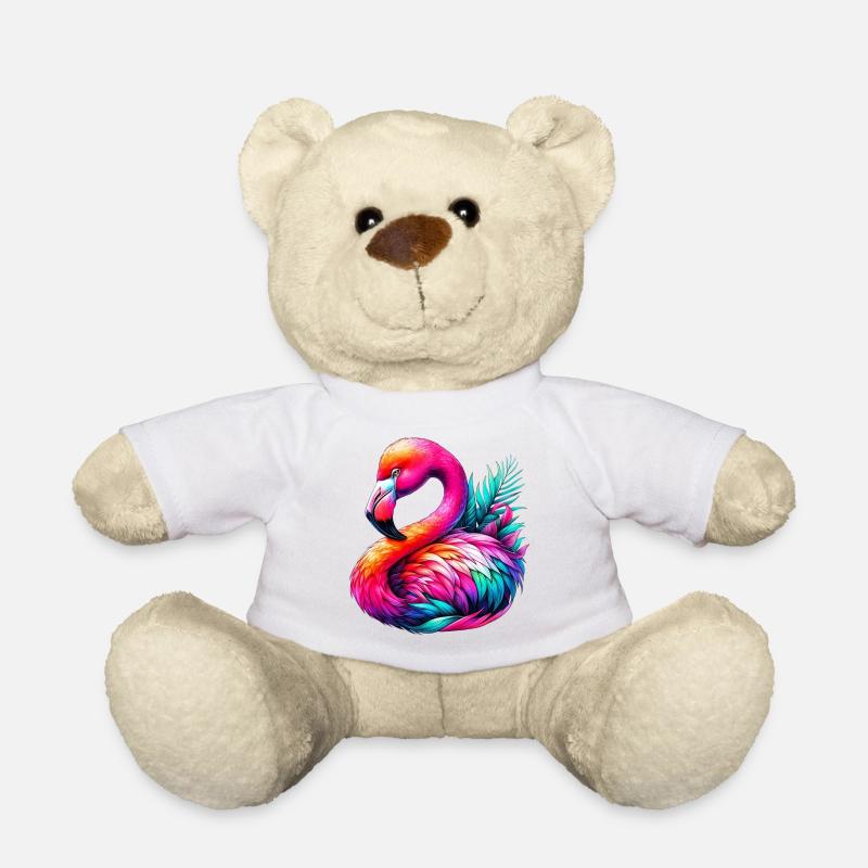 Flamingo - Teddy - Weiß