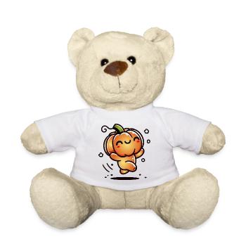 Tanzender Kürbis - niedlicher Halloween Spaß - Teddy - Weiß - Vorne