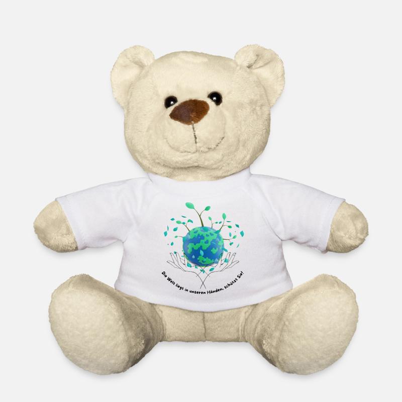 Le monde est entre nos mains, protégez-le ! - Nounours - blanc