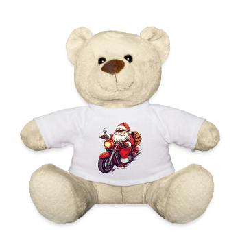 Weihnachtsmann Motorrad Sonnenbrille Weihnachten - Teddy - Weiß - Vorne