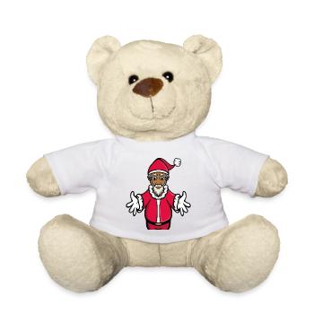 Eine Umarmung vom Weihnachtsmann - Teddy - Weiß - Vorne