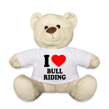 I love bull riding - Teddy - Weiß - Vorne