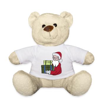 Geschenke des Weihnachtsmannes für Sie - Teddy - Weiß - Vorne