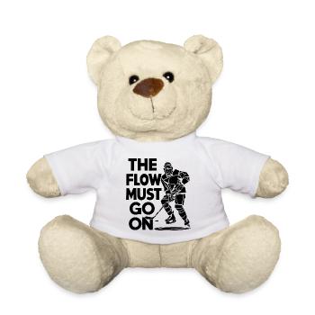 Hockey Love – The Flow Continues - Teddy Bear - white - Front