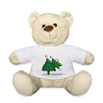 De jolis sapins de Noël - Nounours - blanc - Devant