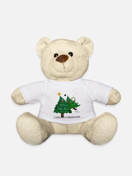 Niedliche Weihnachtsbäume - Teddy - Weiß