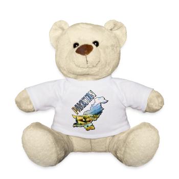 Watercolor Map Pakistan - Teddy Bear - white - Front