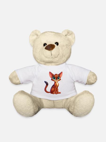 Abyssinian 5 - Teddy Bear - white