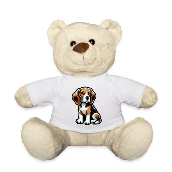 Niedlicher Hund Cartoon Beagle - Teddy - Weiß - Vorne