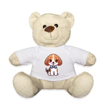 Mignon petit Beagle - Nounours - blanc - Devant