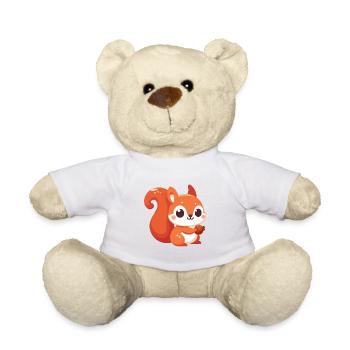 Chibi Squirrel Kawaii - Teddy Bear - white - Front